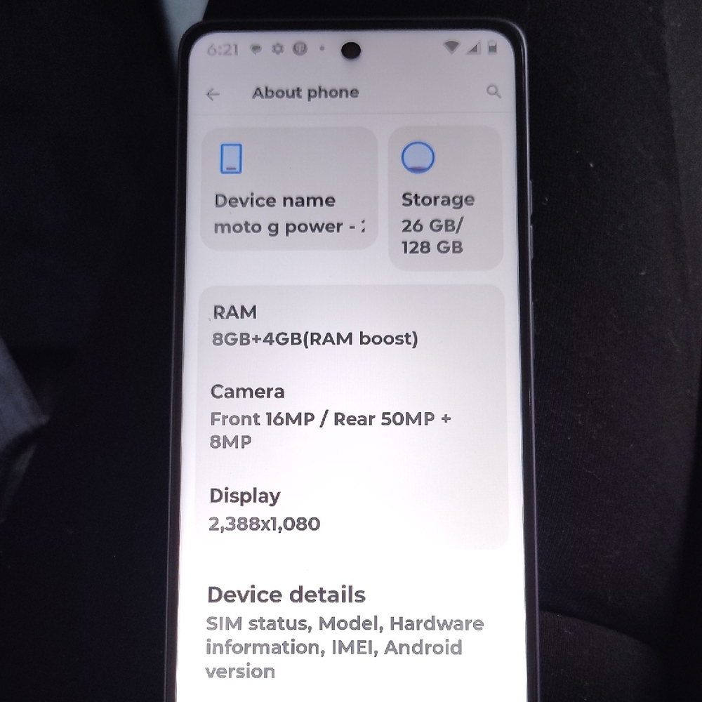 Motorola Moto G Power Smartphone - Black